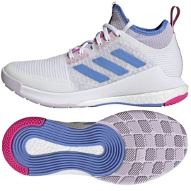 Zapatillas de voleibol adidas CrazyFlight Mid M HQ3489 blanco blanco 1