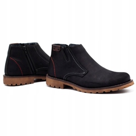 Olivier Botas para hombres 815 zapatos de cuero negro 3