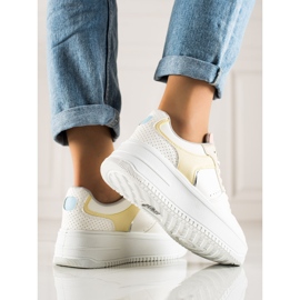 TRENDI Zapatillas de deporte de moda coloridas blanco multicolor 1