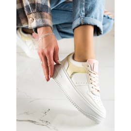 TRENDI Zapatillas de deporte de moda coloridas blanco multicolor 3