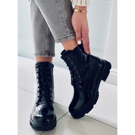 PA1 Botas lacadas con cordones de Neil Black negro 1