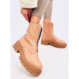 Botas militares Laura Camel beige 5