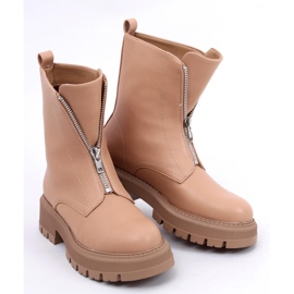 Botas militares Laura Camel beige 1