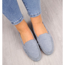 Mocasines mujer ante azul Sergio Leone MK722 1