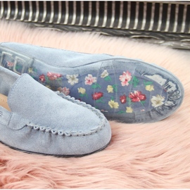 Mocasines mujer ante azul Sergio Leone MK722 4