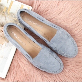Mocasines mujer ante azul Sergio Leone MK722 3