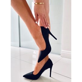 PA1 Zapatos de salón de mujer Anabelle Black irisados negro 5
