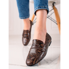Mocasines La.Fi con estampado de serpiente beige marrón 2 Mocasines La.Fi con estampado de serpiente beige marrón 2