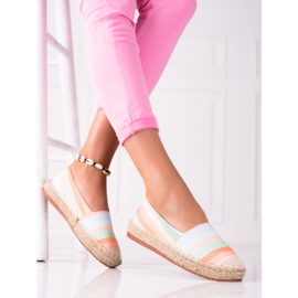 SHELOVET Alpargatas de colores rosado multicolor 3