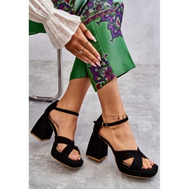 Lewski Shoes Sandalias Mujer Ante Tacón Alto Leski Shoes 3221 Negro 1 Lewski Shoes Sandalias Mujer Ante Tacón Alto Leski Shoes 3221 Negro 1