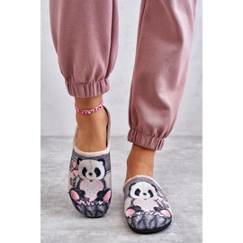 BEFADO S.A. Pantuflas Befado Panda Con Corazón 155D209 Gris 1