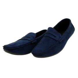 NEWS Zapatos hombre mocasines azul marino 21MN26-4020 2