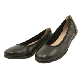 Bailarinas cómodas Caprice piel 22150-20 022 Napa negra negro 3