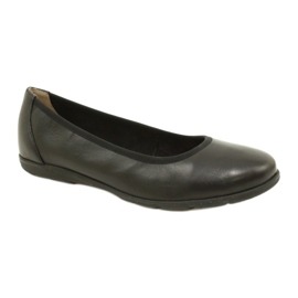 Bailarinas cómodas Caprice piel 22150-20 022 Napa negra negro 1