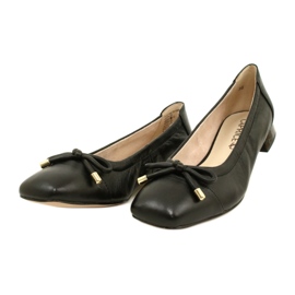 Bailarina de mujer Caprice con lazo 9-22104-20 040 Negro 2