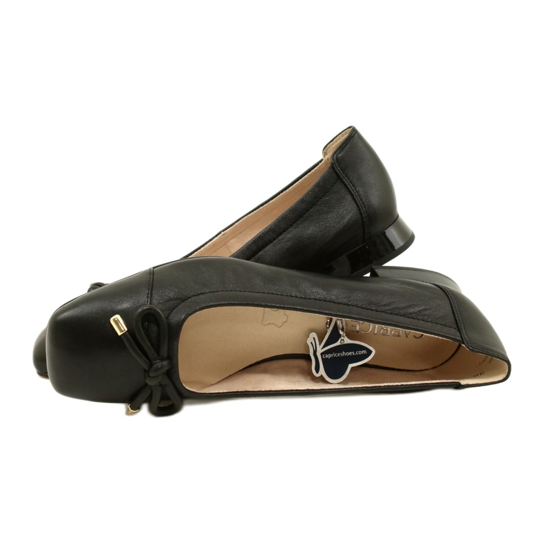 Bailarina de mujer Caprice con lazo 9-22104-20 040 Negro 4