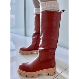 BM botas Hewes marrones con suela gruesa marrón 4