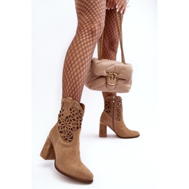 Lewski Shoes Botines Ante Calado Leewski Shoes 3264 Beige Oscuro marrón 7