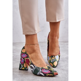 Lewski Shoes Zapatos De Salón De Piel Con Estampado De Serpiente Zapatos Izquierdos 3277 Multicolor 6