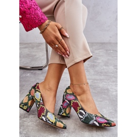 Lewski Shoes Zapatos De Salón De Piel Con Estampado De Serpiente Zapatos Izquierdos 3277 Multicolor 5