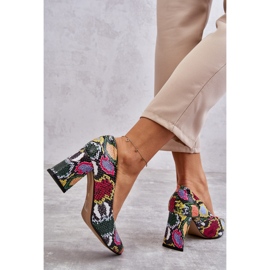 Lewski Shoes Zapatos De Salón De Piel Con Estampado De Serpiente Zapatos Izquierdos 3277 Multicolor 7