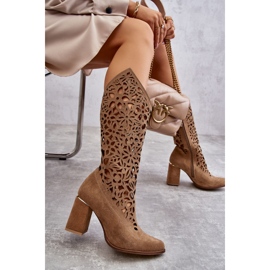Lewski Shoes Botas Ante Calado Leewski Shoes 3234 Beige Oscuro 6