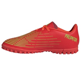 Adidas Predator Edge.4 Tf Jr GV8495 zapatos de fútbol rojo naranjas y rojos 1