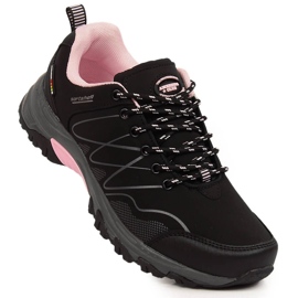 Botas de trekking impermeables mujer American Club negras negro rosa 1