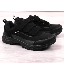 Botas de trekking impermeables con velcros American Club negras negro 2