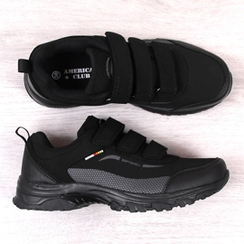 Botas de trekking impermeables con velcros American Club negras negro 3