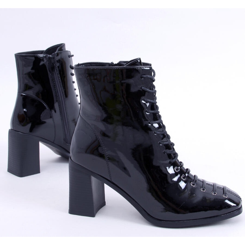 BM Botines de tacón lacado Aubrey Black negro 1 BM Botines de tacón lacado Aubrey Black negro 1