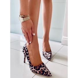 BM Stilettos mujer Telisha Leopardo beige marrón 1