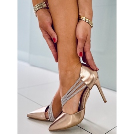 Tacones asimétricos Lucille Champagne rosado 2