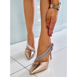 Tacones asimétricos Lucille Champagne rosa 1