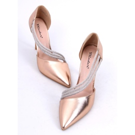 Tacones asimétricos Lucille Champagne rosado 4
