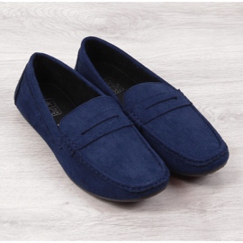 News Mocasines slip-on de hombre azul marino 3