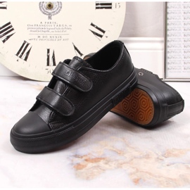 Deportivas para niños fabricadas en ecopiel con velcro negro Big Star KK374092 1