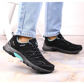 Zapatos de trekking impermeables mujer American Club negro menta verde 3