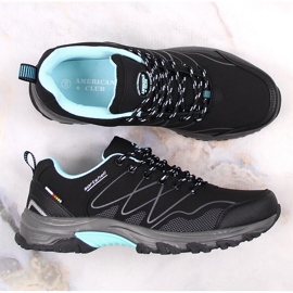 Zapatos de trekking impermeables mujer American Club negro menta verde 7