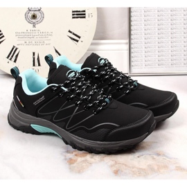 Zapatos de trekking impermeables mujer American Club negro menta verde 6
