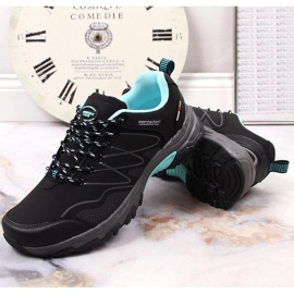 Zapatos de trekking impermeables mujer American Club negro menta verde 8