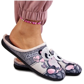 BEFADO S.A. Pantuflas Befado Panda Con Corazón 155D209 Gris 6
