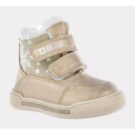 Zapatos, botas de nieve Big Star Jr. KK374189 beige dorado 1