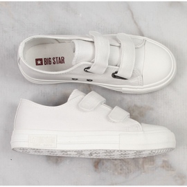 Deportivas infantiles con velcro ecopiel blanca Big Star KK374055 blanco 4