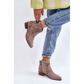 Lewski Shoes Botas Mujer Caladas Leski Shoes 2909 Marrón claro beige 7