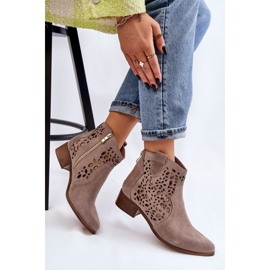 Lewski Shoes Botas Mujer Caladas Leski Shoes 2909 Marrón claro beige 12