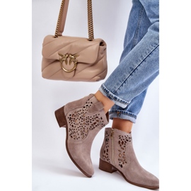 Lewski Shoes Botas Mujer Caladas Leski Shoes 2909 Marrón claro beige 5