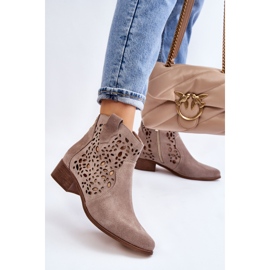 Lewski Shoes Botas Mujer Caladas Leski Shoes 2909 Marrón claro beige 6
