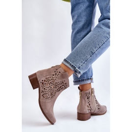 Lewski Shoes Botas Mujer Caladas Leski Shoes 2909 Marrón claro beige 8