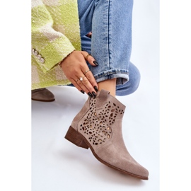 Lewski Shoes Botas Mujer Caladas Leski Shoes 2909 Marrón claro beige 11